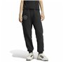 Pantalon de sport long Adidas Signature Graphic Print Fleece Loose Noir Femme