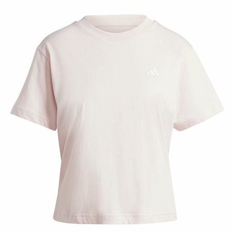 T-shirt à manches courtes femme Adidas Essentials Small Logo Beige Rose