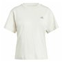 T-shirt à manches courtes femme Adidas Essentials Small Logo Blanc Beige