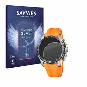 savvies Verre Trempé pour Festina Connected D (44 mm) (3 Pièces) Vitre Protection Ecran