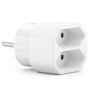 deleyCON Multiprise Intérieur Câble Électrique Euro Adaptateur de Courant & Fiche Euro 2x Euro Femelle 2