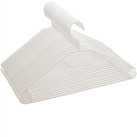 2friends Lot de 20 cintres avec crochets pivotants en plastique Blanc 41 cm