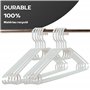 2friends Lot de 20 cintres avec crochets pivotants en plastique Blanc 41 cm