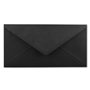 Lot de 25 enveloppes à lettre - Noir - DIN long - 110 x 220 mm (11 x 22 cm) - Fermeture humide sans fenêtre - Idéal pour cartes
