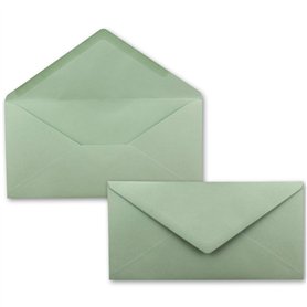 Lot de 75 enveloppes à lettre - Eucalyptus (vert) - DIN long - 110 x 220 mm (11 x 22 cm) - Fermeture humide sans fenêtre - Idéal Lot de 75 enveloppes à lettre - Eucalyptus (vert) - DIN long - 110 x 220 mm (11 x 22 cm) - Fermeture humide sans fenêtre - Idéal