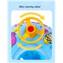 Bouée de natation gonflable pour bébé avec toit pare-soleil, pour enfants jusqu'à 15 kg, capote amovible, volant rotatif avec kl