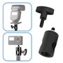 EMSea 2pcs Adaptateur Rapide avec Vis 1/4" Multi-Fonctionnel Adaptateur de Pointe Support de Lumière en Alliage d'Aluminium pour