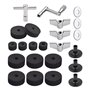 Jemcgrl 23 Pièces Accessoires de Batterie avec Feutres Support Cymbale Tampons Feutre de Cymbale de Tambour Comprennent des Rond
