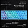 HKKB GK61 Mechanical Gaming Keyboard 60 Percent | 61 RGB Rainbow LED Backlit Programmable Keys | USB Wired | for Mac and Windows