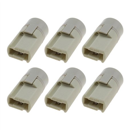 eMagTech Lot de 6pcs Supports de Lampe G9 sans Clé en Céramique Halogène avec Couvercle Arrière pour Ampoule G9 Bases de Lampe e