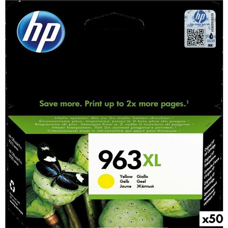 Cartouche d'encre originale HP 963XL Jaune (50 Unités)