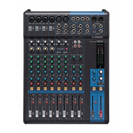 Yamaha MG12 - Console de mixage compacte avec 12 canaux d'entrée et préamplis micro D-PRE