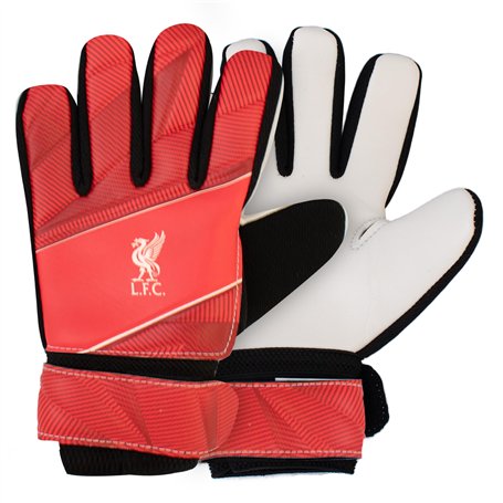 Hy-Pro Gants de Gardien de But sous Licence Officielle Liverpool FC - Junior - Design fusible - avec Sangle de Paume Solide - po