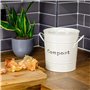 Harbour Housewares Le Compost Industriel Bin - Style Vintage de Cuisine en Acier de Stockage Bucket - Amovible intérieure - Crèm