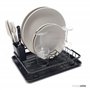 simplywire - Égouttoir à Vaisselle Compact – Égouttoir à Assiettes avec Plateau récupérateur d'eau et Panier à Couverts – Petit 