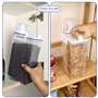 BELLE VOUS Boite en Plastique avec Gobelet de Mesure - Boite a Cereales Étanche 2 L - Boite Cereales Hermetique Sans BPA pour Ri