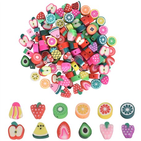 100 Pcs Perles de Fruits