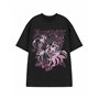 Monster High Womens T-Shirt | Ladies Fangtastic Live Tour Short Sleeve Graphic Tee in Black & Pink | Draculaura Spider Web Appar