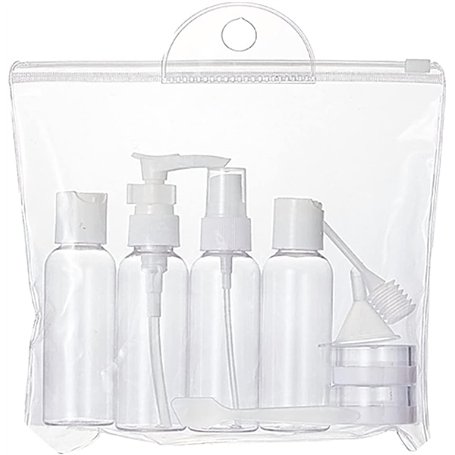 Ensemble de conteneurs liquides de voyage bouteilles anti-fuite idéales pour les shampooings gels crèmes et cosmétiques