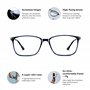 NOOZ Lunettes de Lecture - Couleur Bleu Correction +1.00 - Forme Rectangulaire - Pour Homme et Femme - Modèle Bao Collection Ess