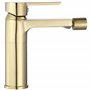 Rea ROBINET DE BIDET ARGUS GOLD Mitigeur monocommande en Laiton pour WC Toilette Salle de Bain (doré)