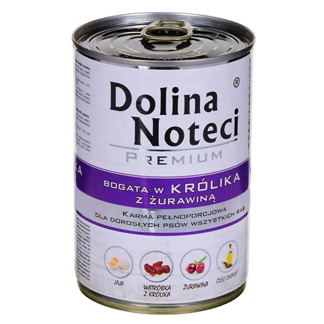 Aliments secs pour Chiens DNP Sp. z o.o. Dolina Noteci Dog 400 g Rabbit/żurawina Can / 24