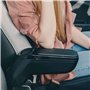 RATI ARMSTER 2 Accoudoir adapté pour FIAT 500 2016-2024 [noir,cuir végane] avec rangement pouvant être installé ultérieurement