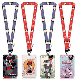 4pcs Mouse Porte Badge avec Cordon, Porte Badge de Carte d'Identification avec Cordon Tour de Cou, pour l'école, le Bureau,Carte 4pcs Mouse Porte Badge avec Cordon