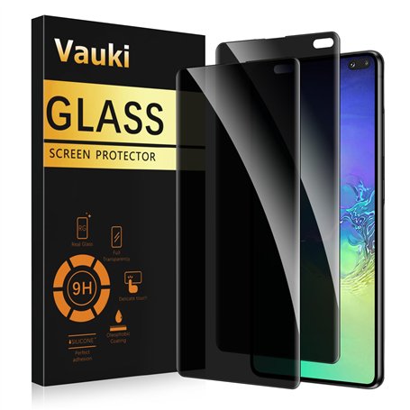 Vauki Verre Trempé pour Samsung Galaxy S10 Plus Anti Espion 2 Pièces