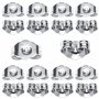 TOAOB 20pcs Fermoirs de Boucles d'oreilles en Plaqué Argent Hypoallergénique 4.45 x 5.85mm en Forme de Papillon Support Sécurisé