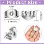 TOAOB 20pcs Fermoirs de Boucles d'oreilles en Plaqué Argent Hypoallergénique 4.45 x 5.85mm en Forme de Papillon Support Sécurisé