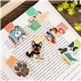 BETESSIN 8Pcs Marque-Pages Magnétique Enfant Chien Bookmark Signet Marqueurs de Livre pour Enseignant Étudiant Lecteur