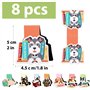 BETESSIN 8Pcs Marque-Pages Magnétique Enfant Chien Bookmark Signet Marqueurs de Livre pour Enseignant Étudiant Lecteur