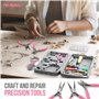 Kit d'outils de fabrication de bijoux Hi-Spec 17 pièces & ensemble de 600 accessoires et trouvailles. Pinces & fils pour bracele