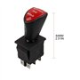 Interrupteur à Bascule à glissière à Verrouillage Avant-arrêt-arrière DPDT 6Pin KC