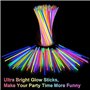 DERAYEE Bracelet Fluorescent Lumineux,30 Pièces Baton Lumineux pour Enfants Adultes Décoration Anniversaire Mariage Fêtes