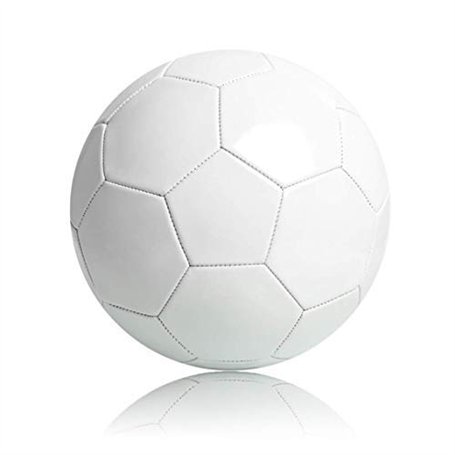 Ballon de football blanc uni sans marque – Taille 5 – Pour signatures