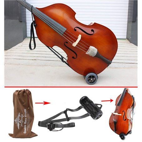 Chariot de transport avec roues pour contrebasse 1/10-4/4