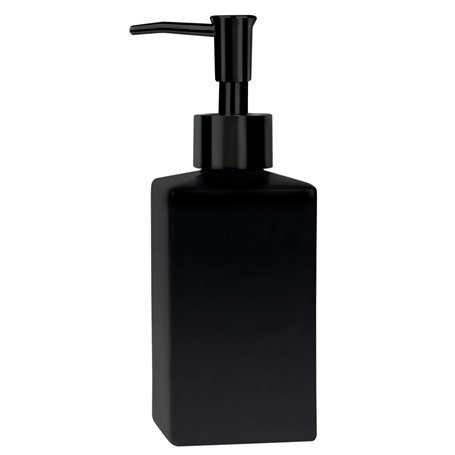 Spirella Distributeur de Savon Céramique Quadro Matt Noir Mat
