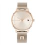 Tommy Hilfiger Montre Analogique à Quartz pour Femme avec Bracelet Milanais en Acier Inoxydable Couleur Or Rose Clair - 1782287