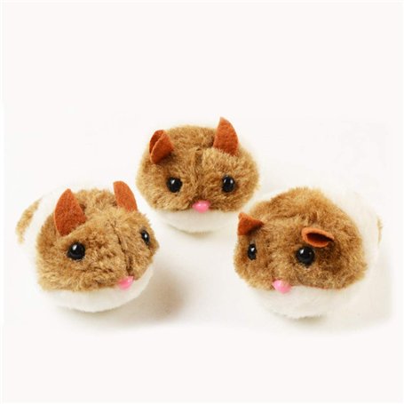 Souris à corde vibrante interactive en peluche pour chats