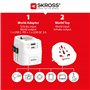 SKROSS - Pro Light USB AC30PD - World - Adaptateur de Voyage Universel 3 pôles pour Le Monde avec Chargeur USB