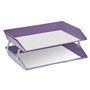 Acrimet Facility Bac à Courrier à 2 Niveaux/Charge Latérale A4, Organiseur de Bureau, en Plastique (Couleur Violet)
