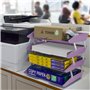 Acrimet Facility Bac à Courrier à 4 Niveaux/Charge Latérale A4, Organiseur de Bureau, en Plastique (Couleur Violet)