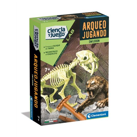 Clementoni 55544 Archéoplay Smilodon Phosphorescent Jeu de Sciences
