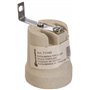 Electraline 71140 Douille E27 Porcelaine + Support en Equerre, Or