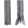 IPEA Fermeture éclair grise de 80 cm de long - Couleur grise - 2 unités - Chaîne Taille #5 - Fermetures éclair Divisibles pour é