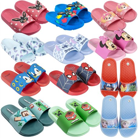 Characters Cartoons - Bébé fille - Chaussons à bande Sandale Mer Piscine Douche - Produit original