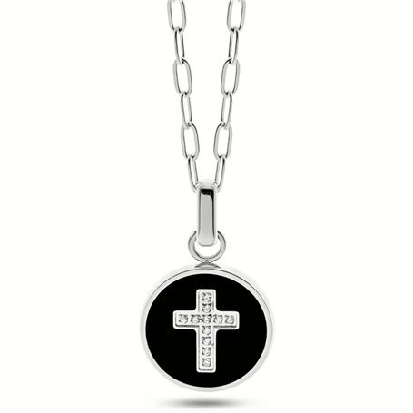 Pendentif Homme LIU JO MLJ448 Argenté Noir