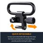 GUGULUZA Kit de Montage pour Sangle de Fusil Carabine, 2.54 cm Rapide Détachez Pivotante et jeu de vis, Sling Swivel Mount Kit